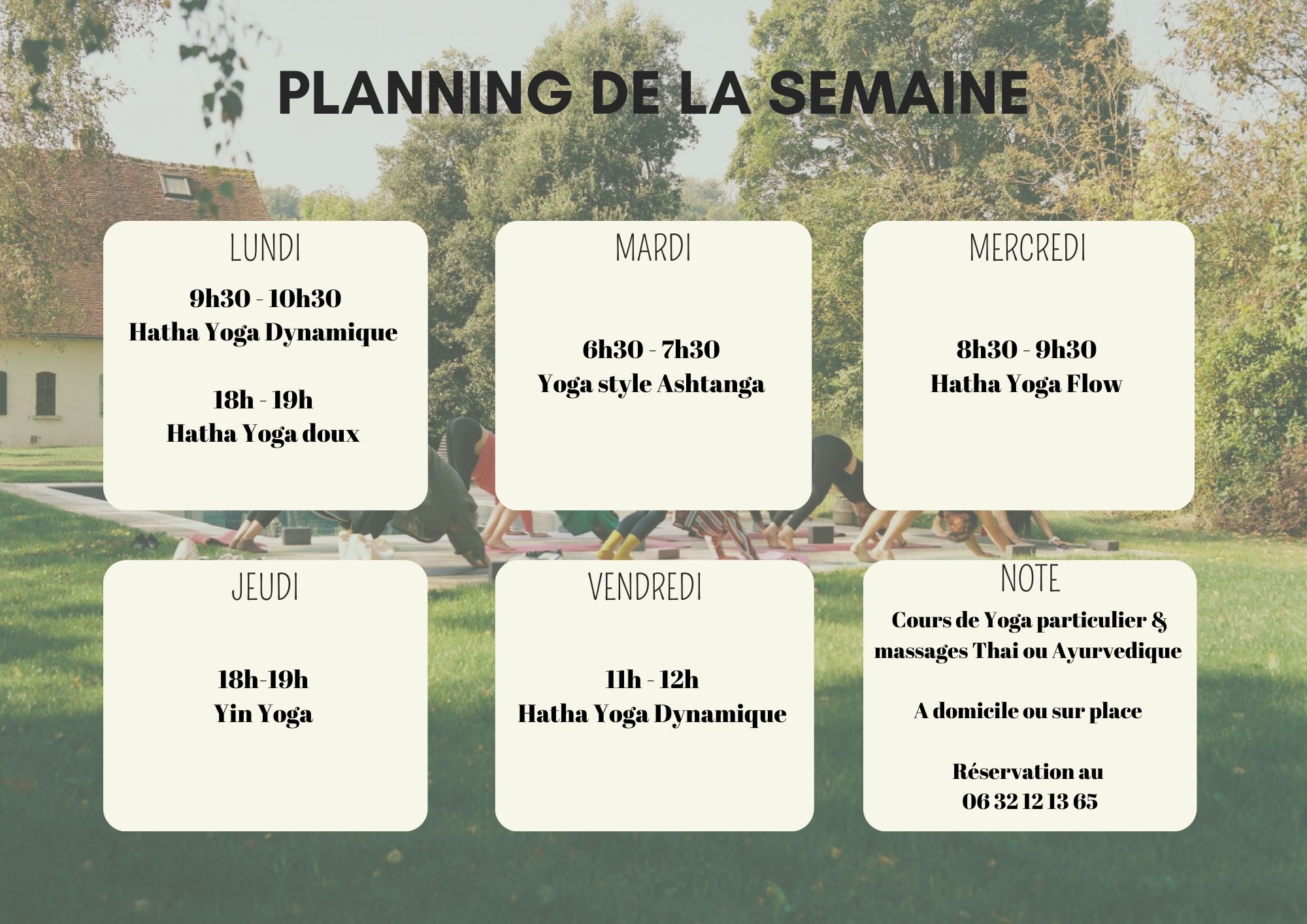 planning yoga maison papillon